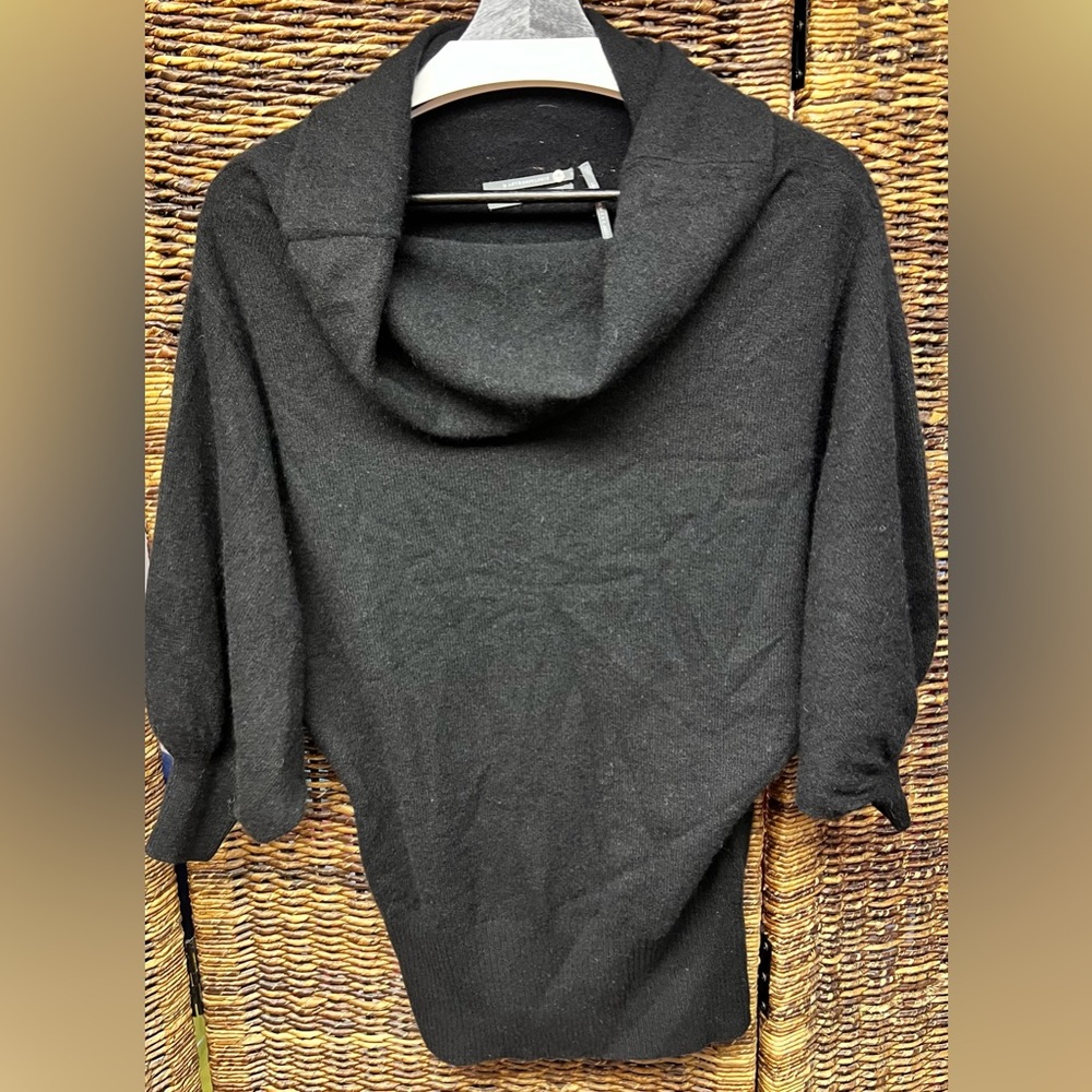 Anthropologie Cashmere Collection- Black Cowl Neck‎ Sweater, Natalie, XSmall